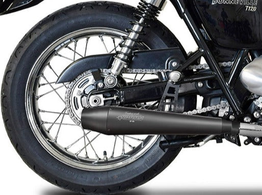 SPARK Triumph Bonneville T120 Double Slip-on Exhaust "Sinfonia" (EU homologated; black)