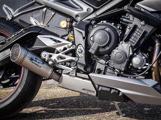 SPARK Triumph Street Triple (17/19) Titanium Semi-Full Exhaust System "Grid-O" (EU homologated)