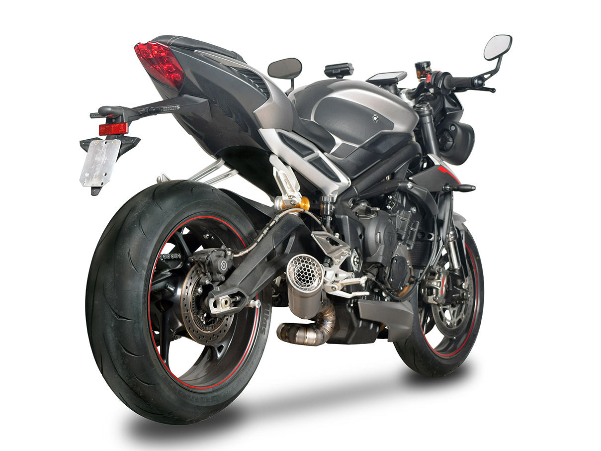 SPARK Triumph Street Triple (17/22) Titanium Semi-full 3/4 Exhaust System "Grid-O" (racing)
