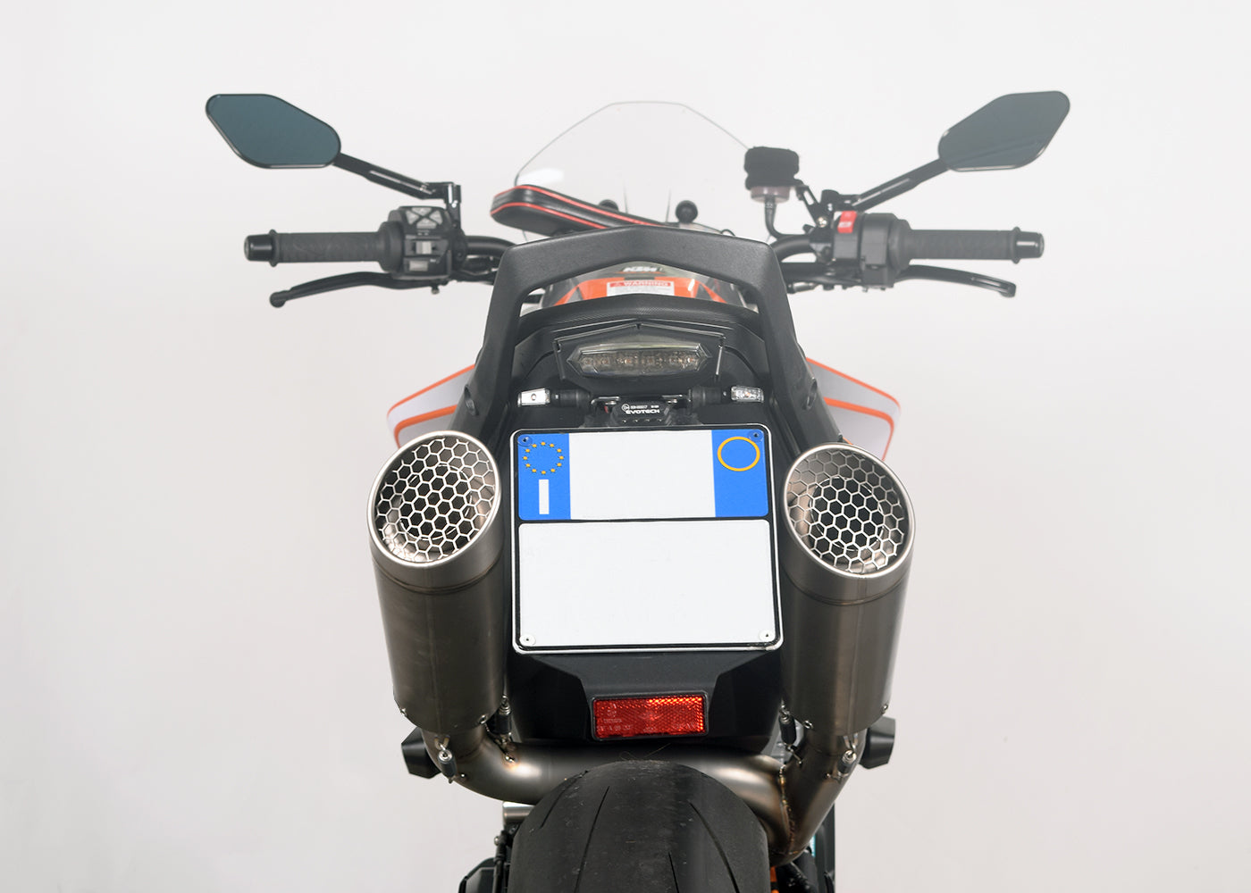 SPARK KTM 790/890 Duke/R Titanium Semi-Full Double Exhaust System "Grid-o" (EU homologated; 215 mm)