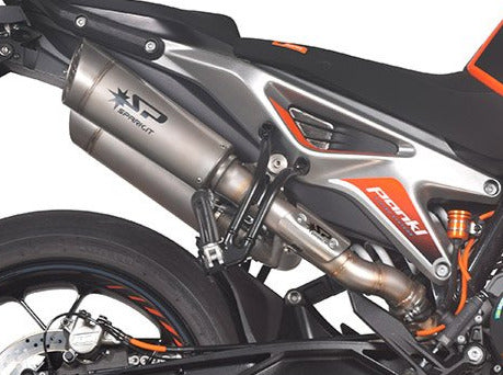 SPARK KTM 790/890 Duke/R Titanium Semi-Full Double Exhaust System "Grid-o" (EU homologated; 215 mm)