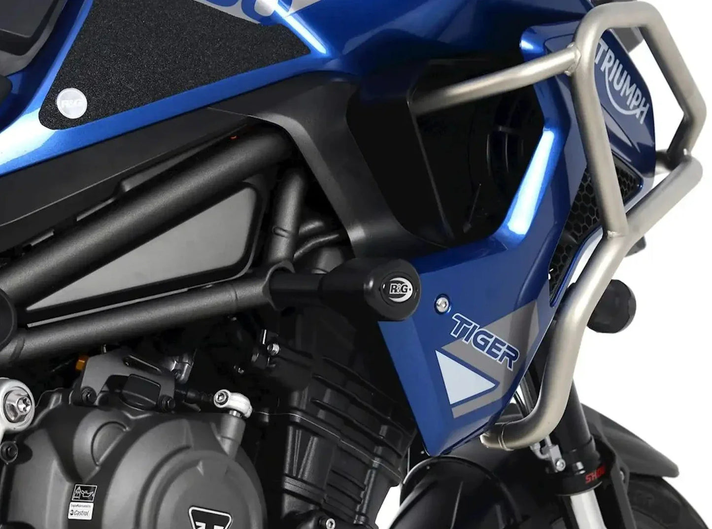 CP0545 - R&G RACING Triumph Tiger 1200 GT / Pro / Rally Pro (2022+) Frame Crash Protection Sliders "Aero"