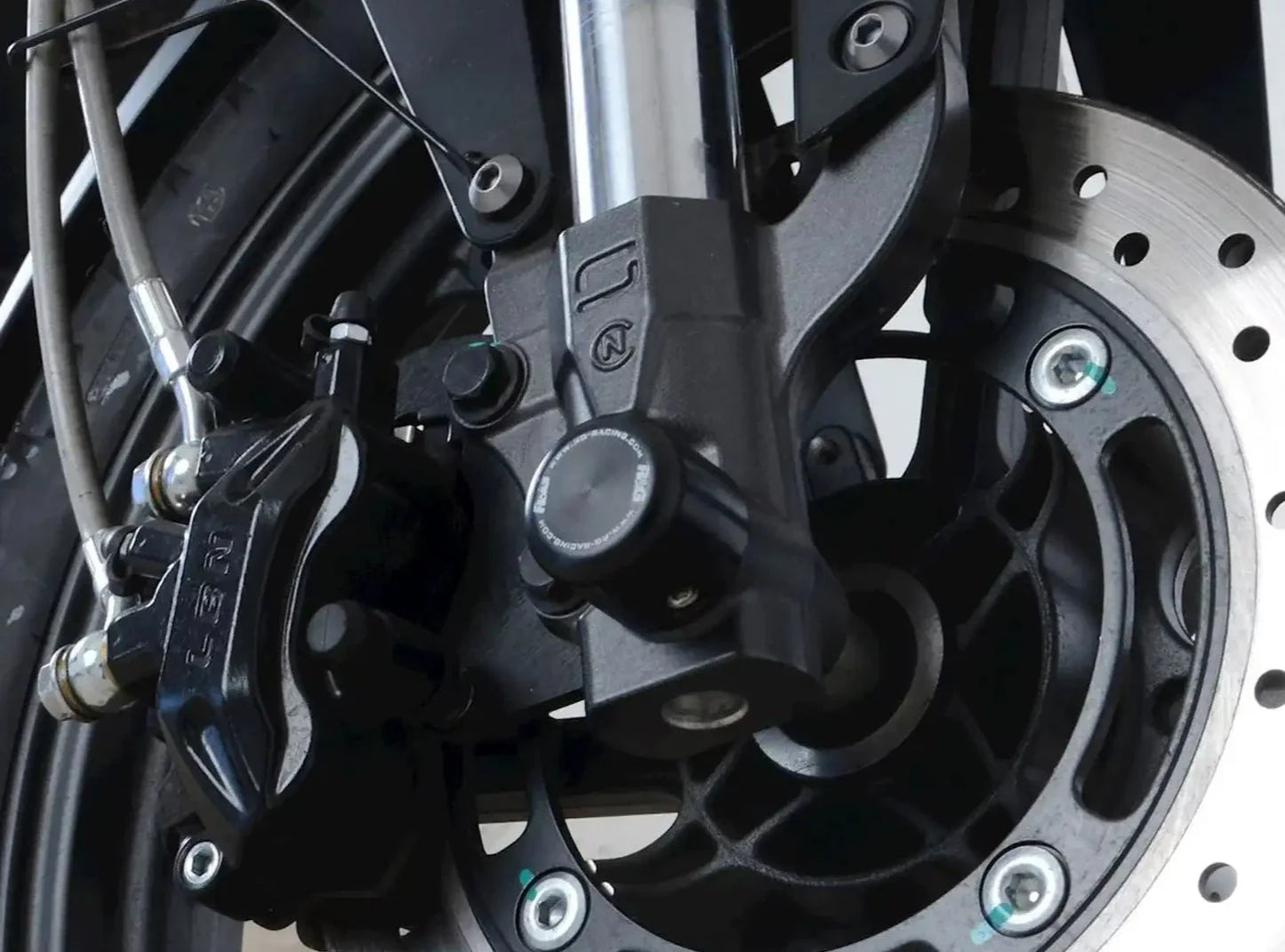 FP0243 - R&G RACING Super Soco TSx / CUx / TC Max / CPx Front Wheel Sliders