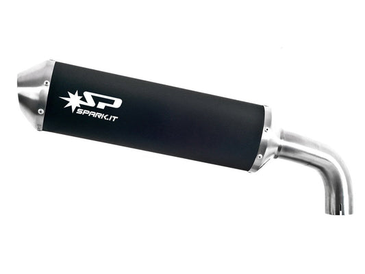 SPARK Ducati Hypermotard 1100 Slip-on Exhaust "Oval" (EU homologated; dark)
