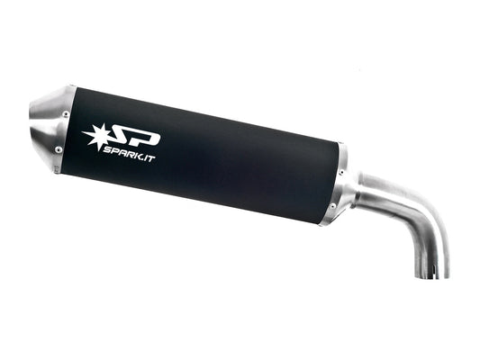 SPARK Ducati Hypermotard 796 Slip-on Exhaust "Oval" (EU homologated; dark)
