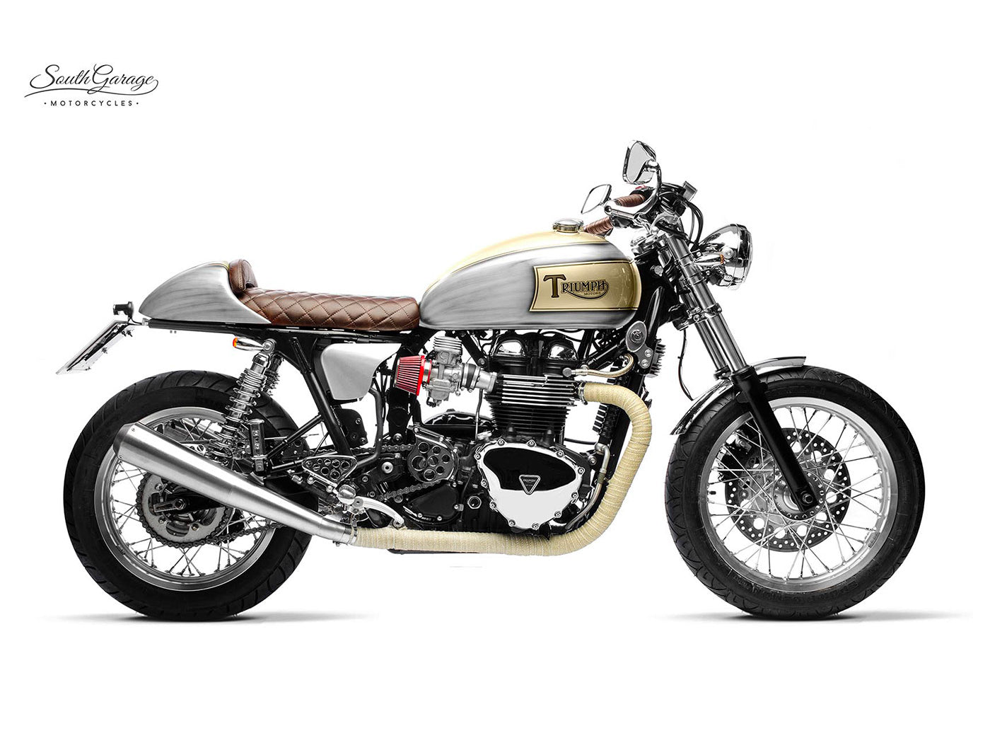 SPARK Triumph Bonneville (09/16) Double Slip-on Exhaust "70's"