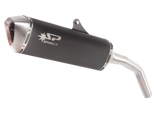 SPARK Triumph Tiger 800 Slip-on Exhaust "Force" (EU homologated; dark)