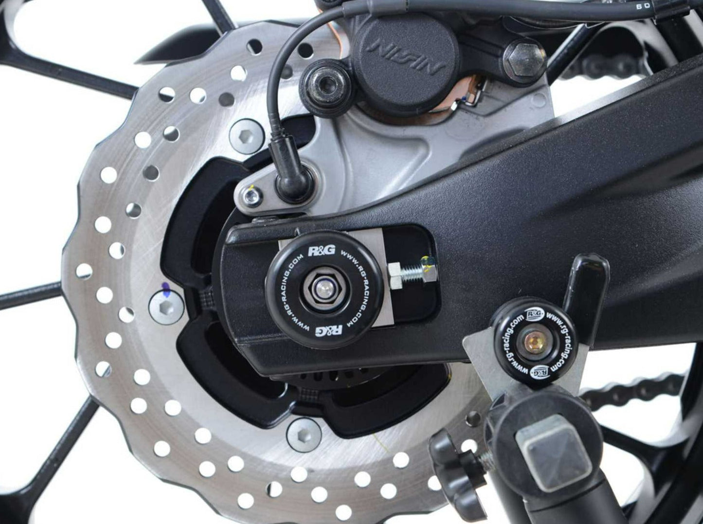 SP0072 - R&G RACING Yamaha Tracer 700 (16/20) Rear Wheel Sliders (swingarm)