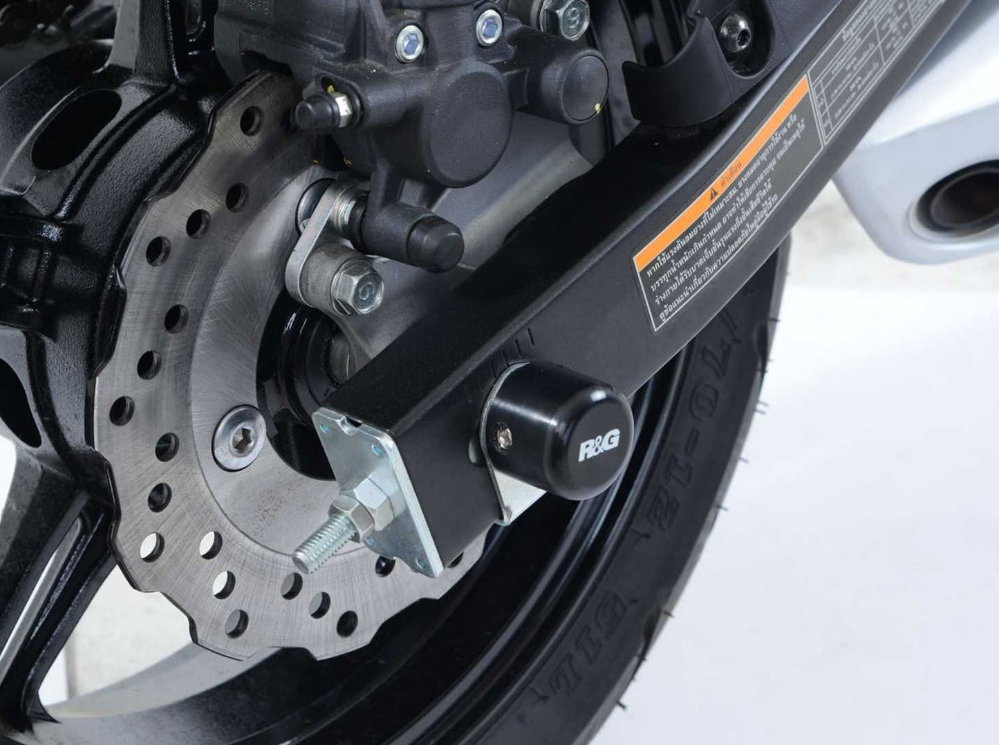 SP0073 - R&G RACING Kawasaki Z125 / PRO (16/18) Rear Wheel Sliders (swingarm)