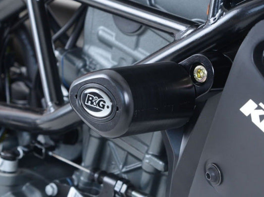 CP0289 - R&G RACING KTM 125/200/250/390 Duke Frame Crash Protection Sliders "Aero"