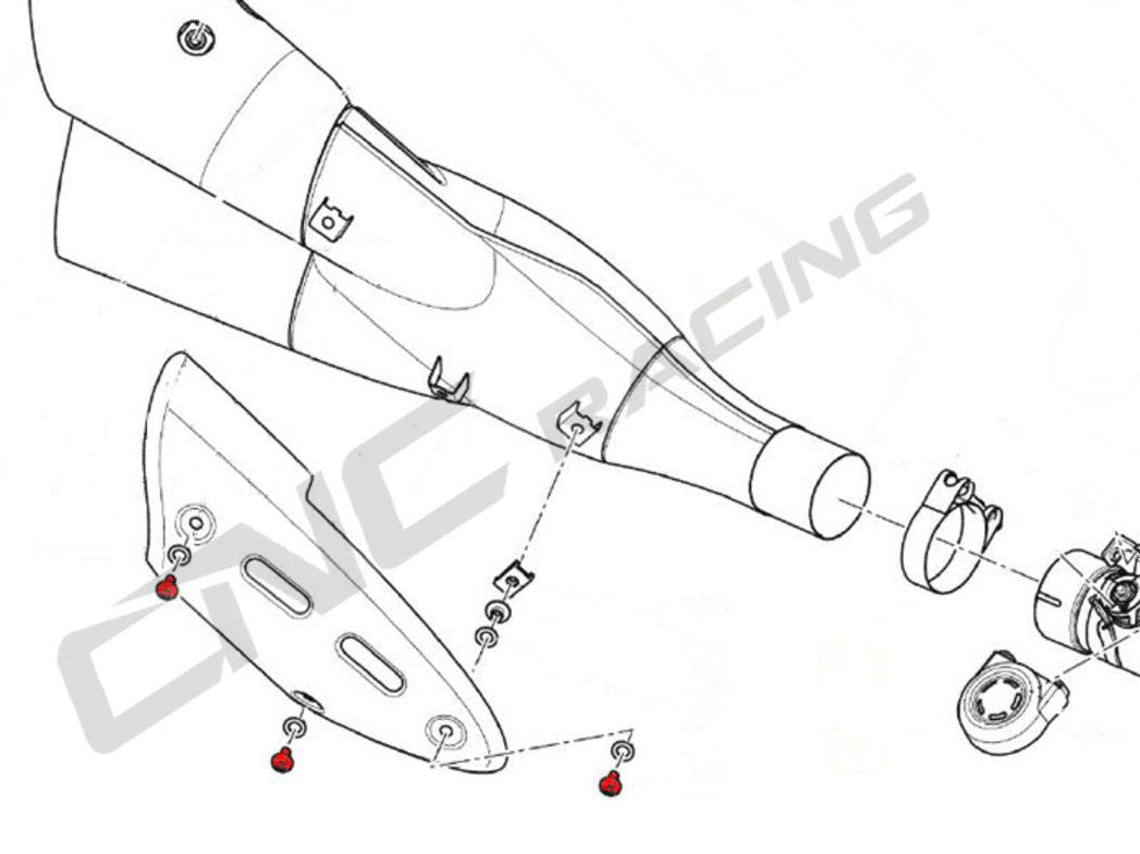 KV323 - CNC RACING Ducati Diavel Exhaust Heat Guard Screws