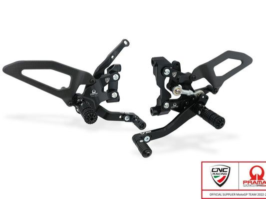 PE411PR - CNC RACING Ducati Streetfighter V2 (2022+) Adjustable Rearset (Pramac Racing Limited Edition)
