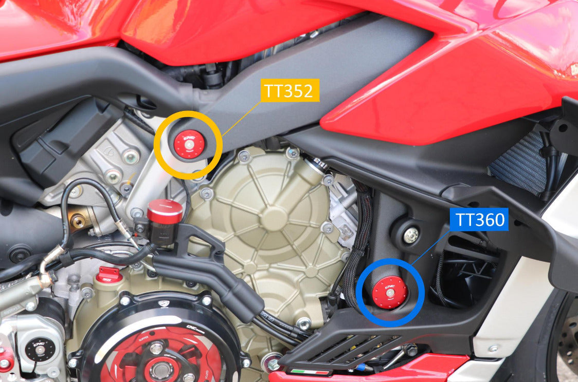 TT360 - CNC RACING Ducati Streetfighter V4 Frame Plugs