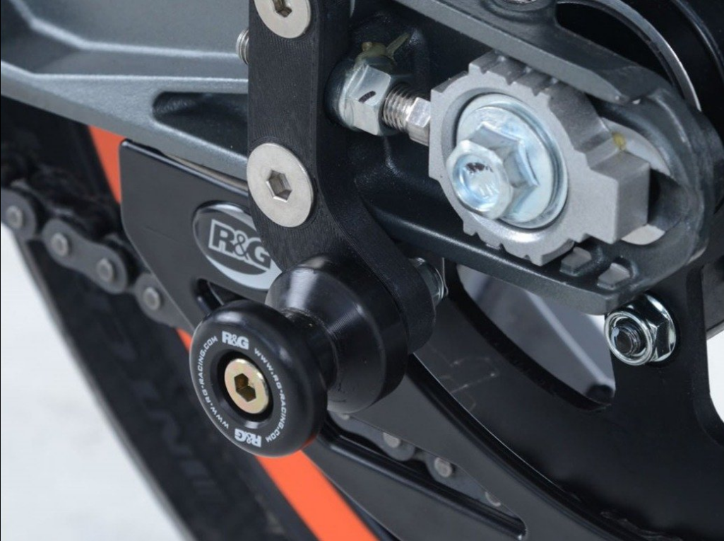 R&G RACING KTM 125 Duke / RC 390 (17 – ) Paddock Stand Bobbins (Offset)