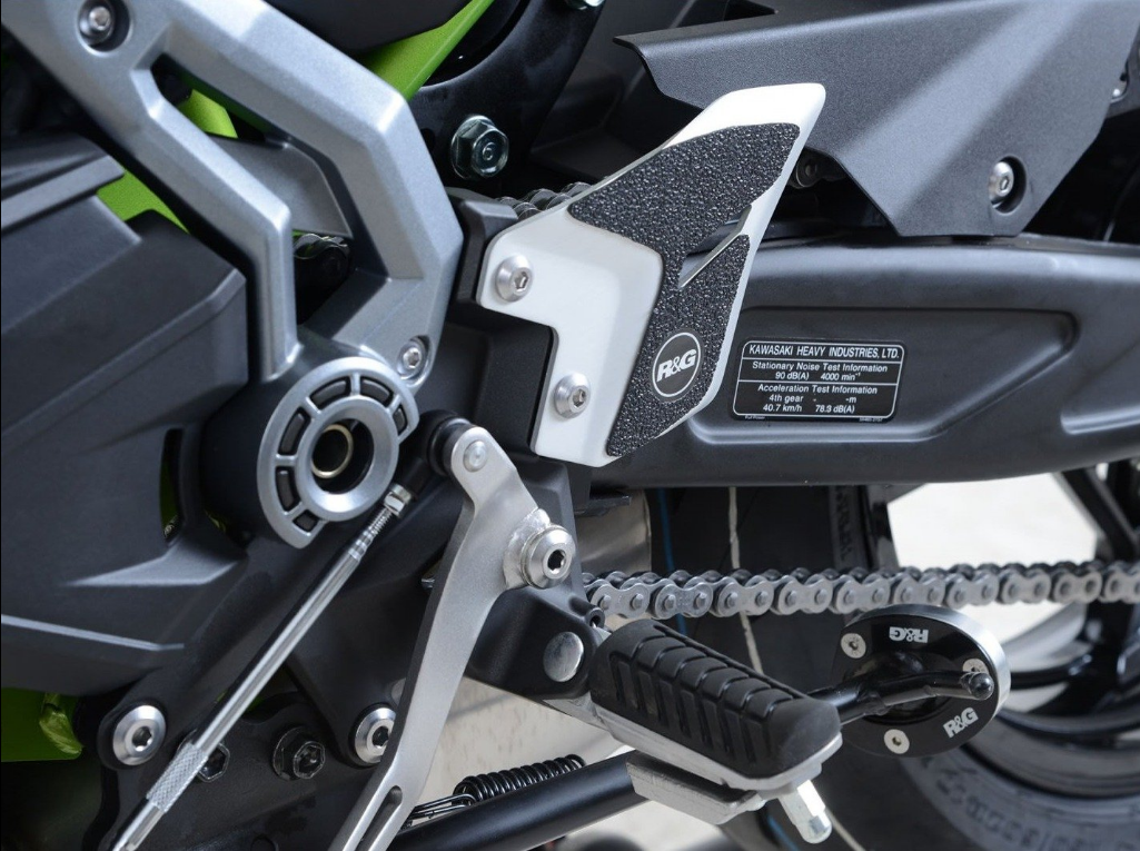 EZBG407 - R&G RACING Kawasaki Z650 / Ninja 650 (2017+) Heel Guard Kit