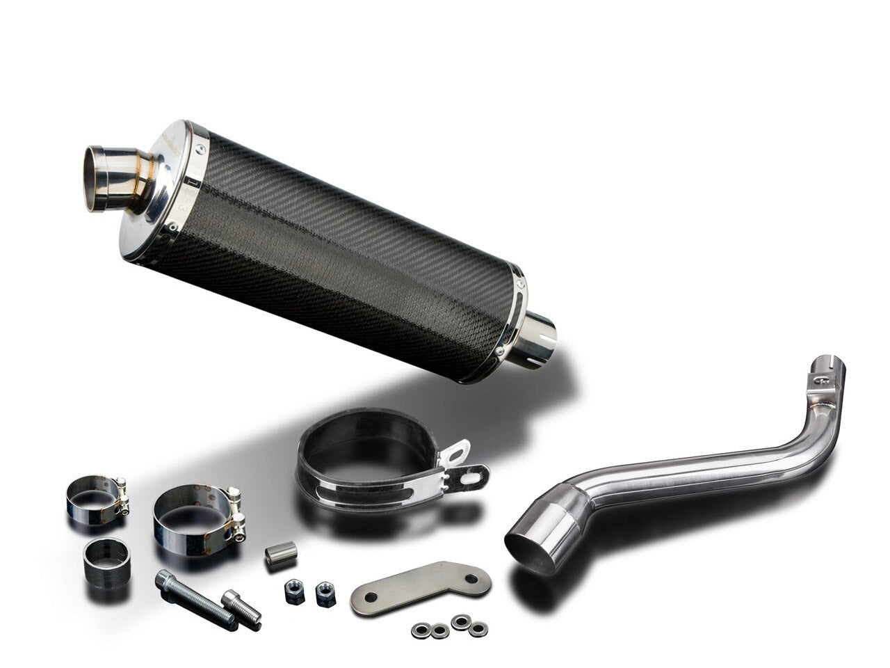 DELKEVIC Honda CRF250M Slip-on Exhaust Stubby 14" Carbon