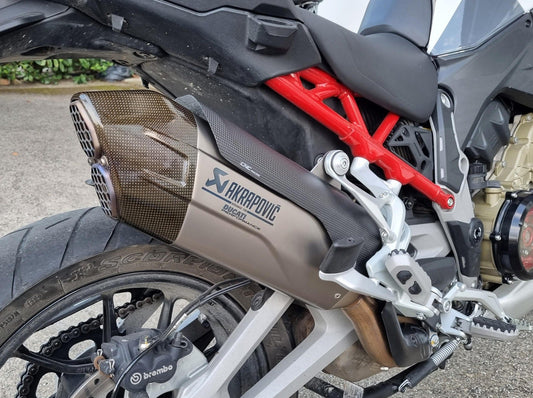 ZA998 - CNC RACING Ducati Multistrada V4 (2021+) Carbon Exhaust Silencer Heat Guard (for Akrapovic slip-on)