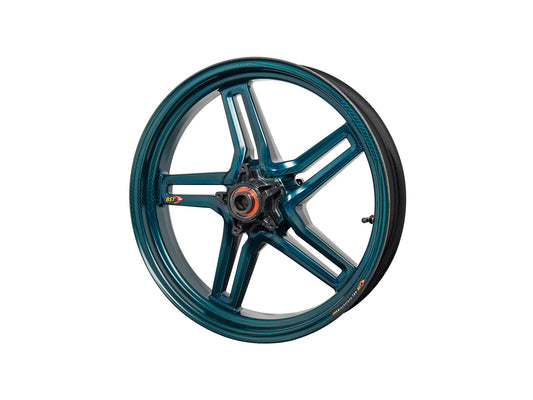 BST MV Agusta F4 (00/08) Carbon Wheel "Rapid TEK" (front, 5 slanted spokes, black hubs)