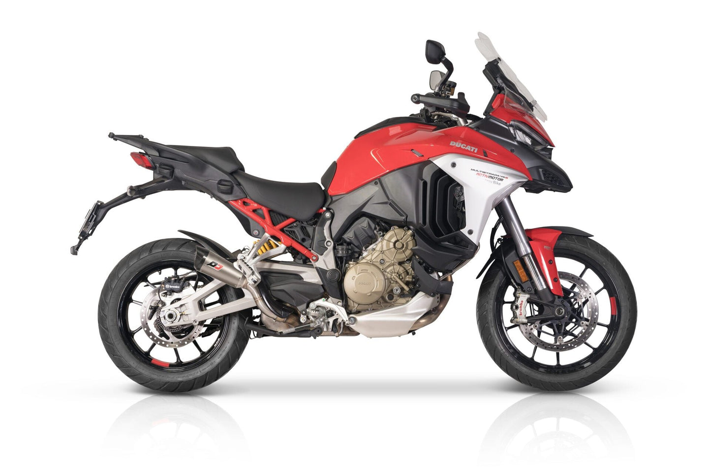 QD EXHAUST Ducati Multistrada V4 Titanium Slip-on Exhaust "Gunshot" (EU homologated; titanium carbon)
