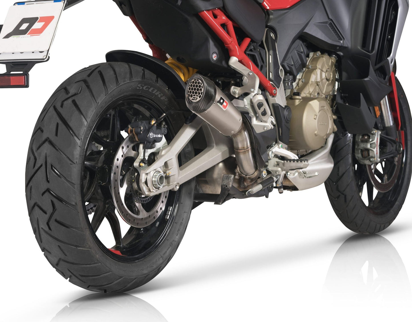 QD EXHAUST Ducati Multistrada V4 Titanium Slip-on Exhaust "Gunshot" (EU homologated; titanium carbon)