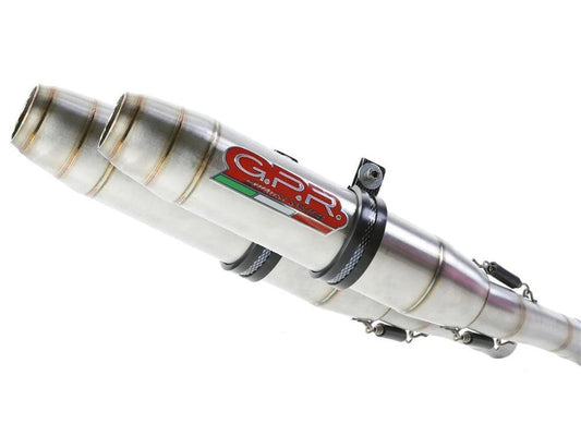 GPR Aprilia Dorsoduro 900 Dual Slip-on Exhaust "Deeptone Inox" (racing)