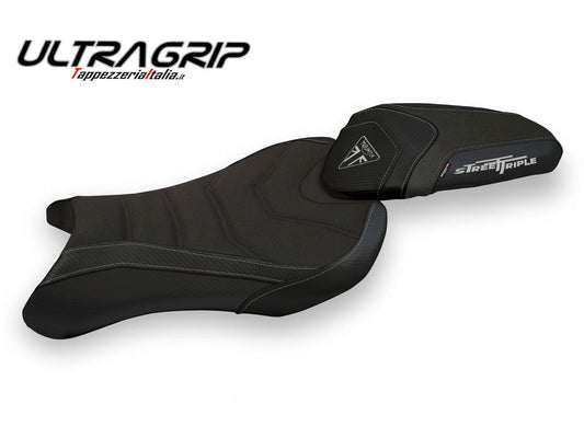TAPPEZZERIA ITALIA Triumph Street Triple (17/22) Ultragrip Seat Cover "Avane Total Black"