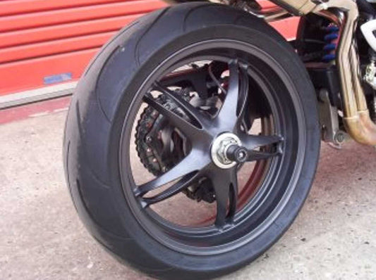 SS0001 - R&G RACING Triumph Daytona / Speed Four Rear Wheel Sliders (paddock stand bobbins)