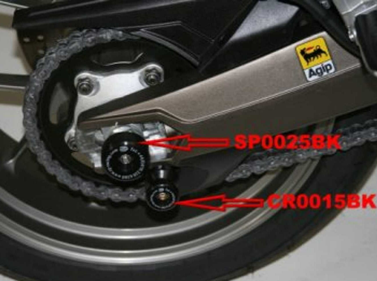 SP0025 - R&G RACING Aprilia Mana (08/13) Rear Wheel Sliders (swingarm)