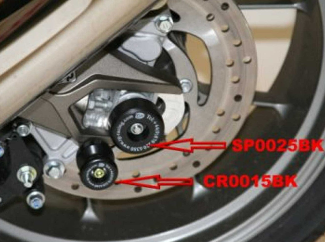 SP0025 - R&G RACING Aprilia Mana (08/13) Rear Wheel Sliders (swingarm)