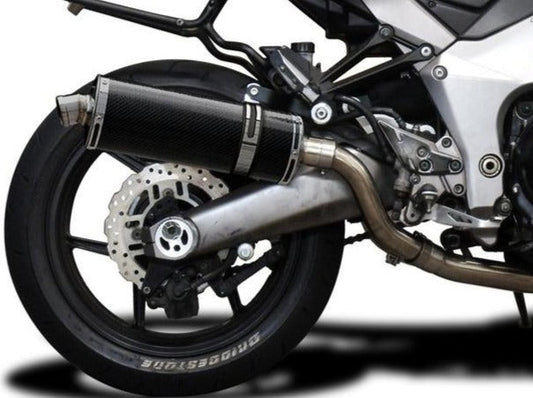 DELKEVIC Kawasaki Ninja 1000 / Z1000 Full Exhaust System with Stubby 14" Carbon Silencers