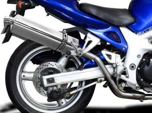 DELKEVIC Suzuki SV650 (99/02) Full Exhaust System with High Mount Stubby 17" Tri-Oval Silencers