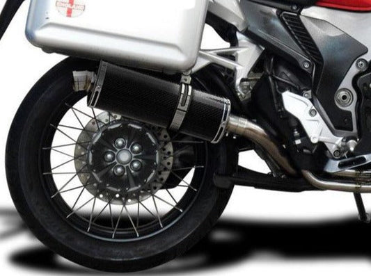DELKEVIC Honda VFR1200X Crosstourer Full Exhaust System with Stubby 14" Carbon Silencer