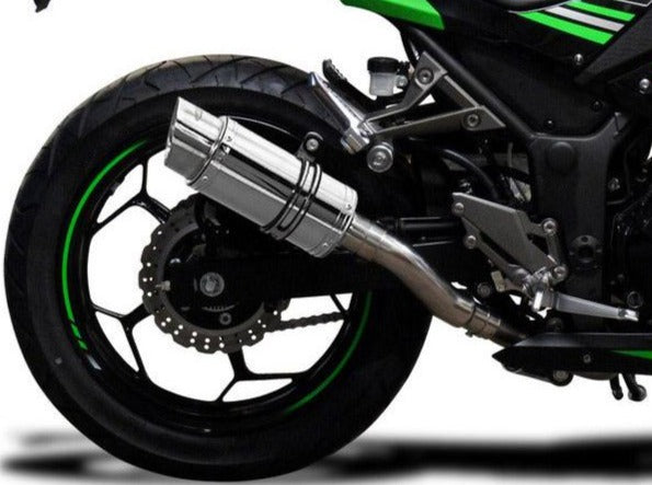 DELKEVIC Kawasaki Ninja 300 Full Exhaust System with Mini 8" Silencer