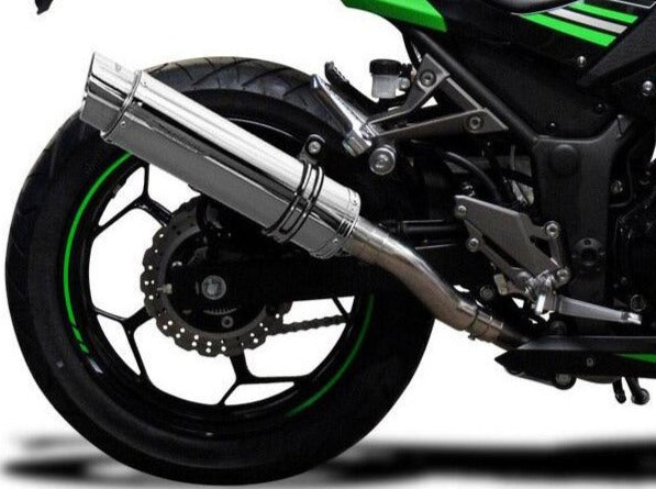 DELKEVIC Kawasaki Ninja 300 Full Exhaust System with SL10 14" Silencer