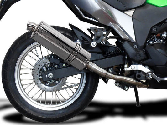 DELKEVIC Kawasaki KLE 300 Versys-X Full Exhaust System with Stubby 14" Silencer