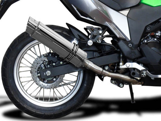 DELKEVIC Kawasaki KLE 300 Versys-X Full Exhaust System with SL10 14" Silencer