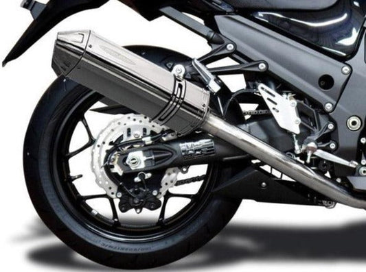 DELKEVIC Kawasaki Ninja ZX-14R Full Exhaust System with 13" Tri-Oval Silencers