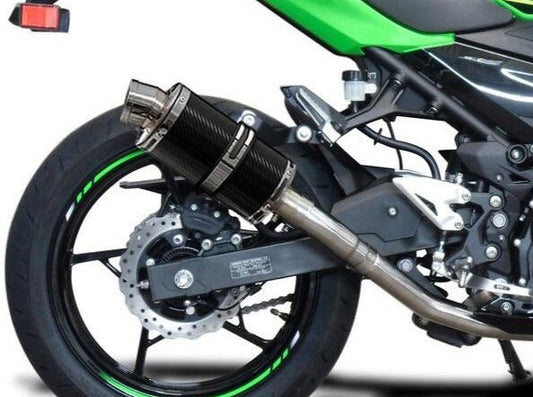 DELKEVIC Kawasaki Ninja 400 / Z400 Full Exhaust System with DS70 9" Carbon Silencer