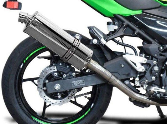 DELKEVIC Kawasaki Ninja 400 / Z400 Full Exhaust System with Stubby 14" Silencer