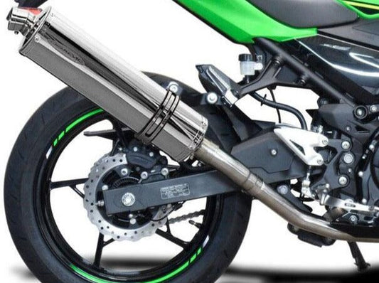 DELKEVIC Kawasaki Ninja 400 / Z400 Full Exhaust System with Stubby 18" Silencer