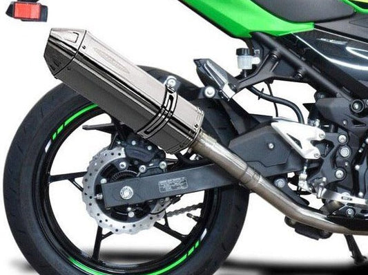 DELKEVIC Kawasaki Ninja 400 / Z400 Full Exhaust System with 13" Tri-Oval Silencer