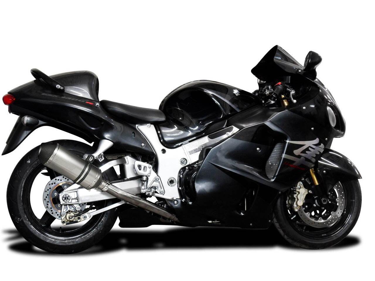 DELKEVIC Suzuki GSXR1300 Hayabusa (99/07) Full 4-1 Exhaust System with 10" X-Oval Titanium Silencer