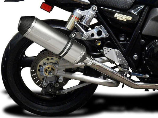 DELKEVIC Kawasaki ZRX1100 / ZRX1200 Full Exhaust System 13.5" X-Oval Titanium
