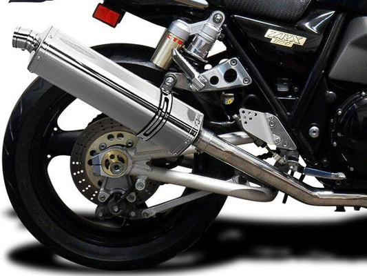 DELKEVIC Kawasaki ZRX1100 / ZRX1200 Full Exhaust System Stubby 17" Tri-Oval