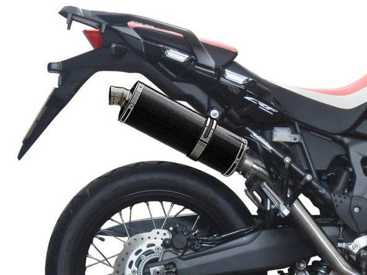 DELKEVIC Honda CRF1000L Africa Twin (16/19) Full 2-1 Exhaust System with Stubby 14" Carbon Silencer