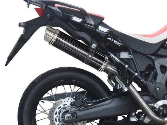 DELKEVIC Honda CRF1000L Africa Twin (16/19) Full 2-1 Exhaust System with DL10 14" Carbon Silencer