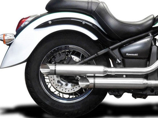 DELKEVIC Kawasaki VN900 Vulcan Full Exhaust System "Slash Cut 16"