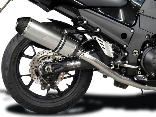 DELKEVIC Kawasaki Ninja ZX-14 (08/11) Full Exhaust System with 13.5" X-Oval Titanium Silencers