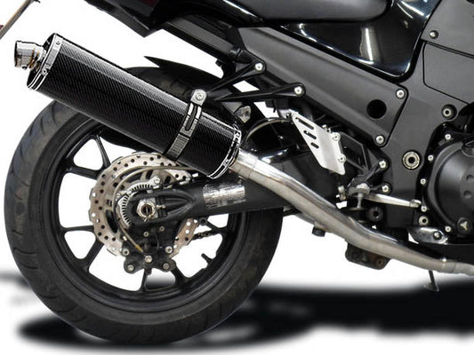 DELKEVIC Kawasaki Ninja ZX-14 (08/11) Full Exhaust System with Stubby 18" Carbon Silencers