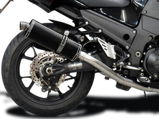 DELKEVIC Kawasaki Ninja ZX-14 (08/11) Full Exhaust System with Stubby 14" Carbon Silencers